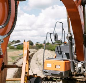 2018,,14th,August:,Excavator,On,Construction,Side,In,Germany.